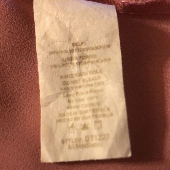 Stella Luce top Size Medium exposed back zip lined double hem sleeveless mauve - Picture 6 of 6